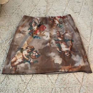Wild Fable Angelic Print Mini Skirt